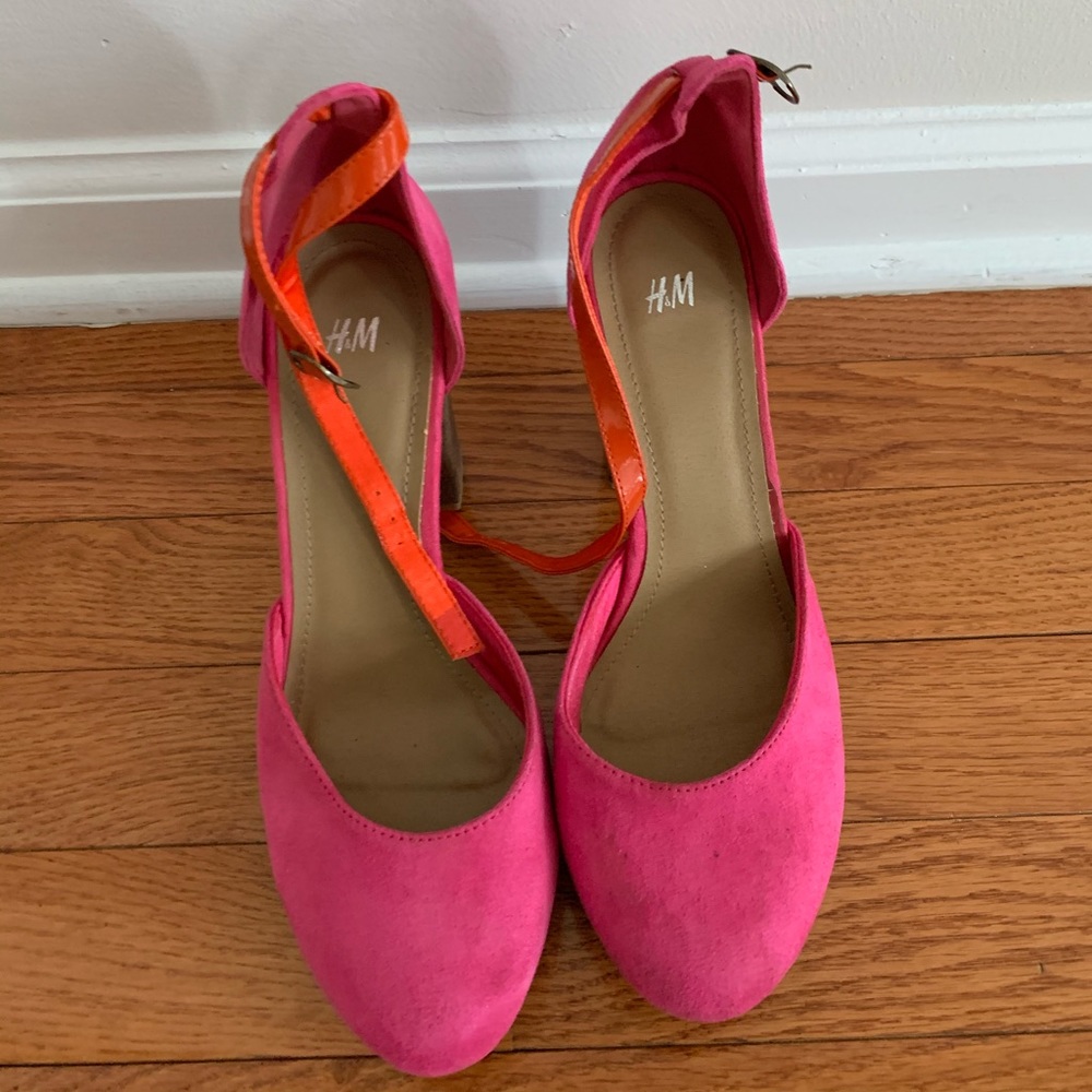 H&M Pink And Orange Heels Size:38.